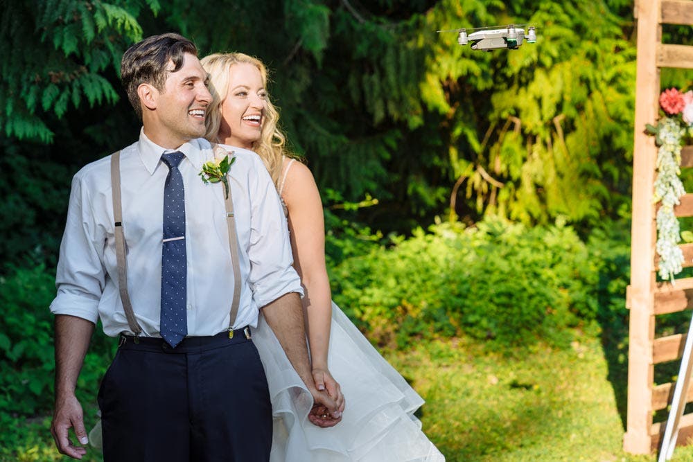 drones at weddings
