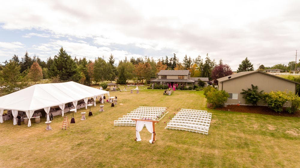 flying drones at weddings