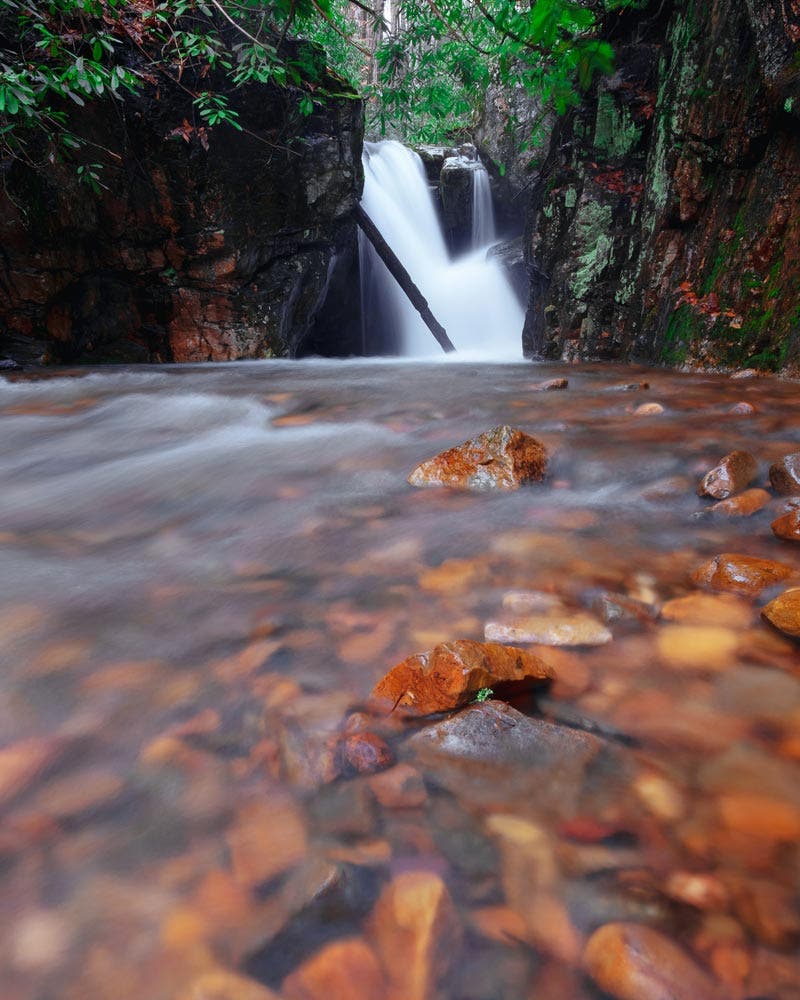focus stacking landscape waterfall