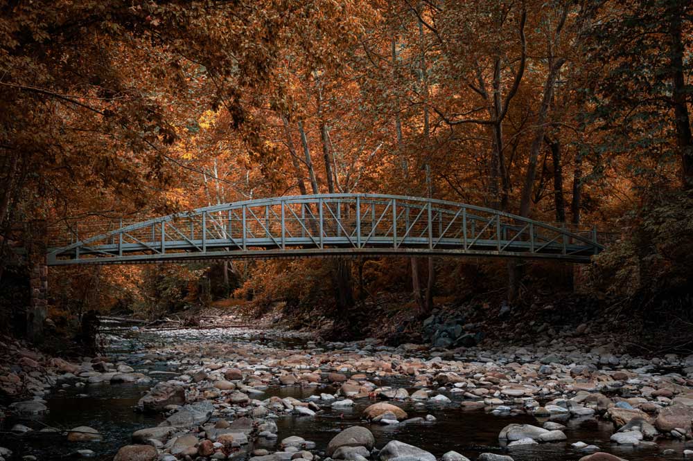 Seneca Rocks, West Virginia fall autumn bridge