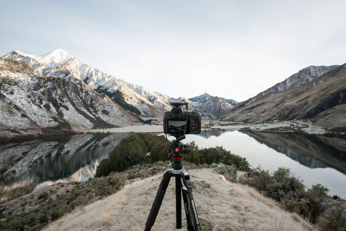 Syrp Genie Micro on camera landscape mountains outdoor photography