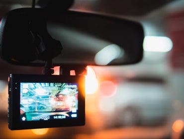 best dash cams, dash cam in car on road