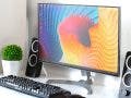 home office monitors desktop home desk work from home
