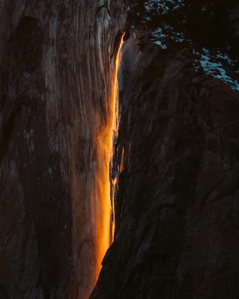 Yosemite Firefall Closeup