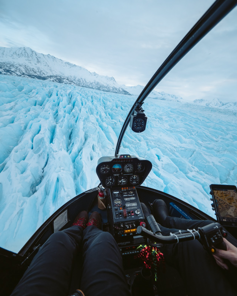Alaska photography from helicopter