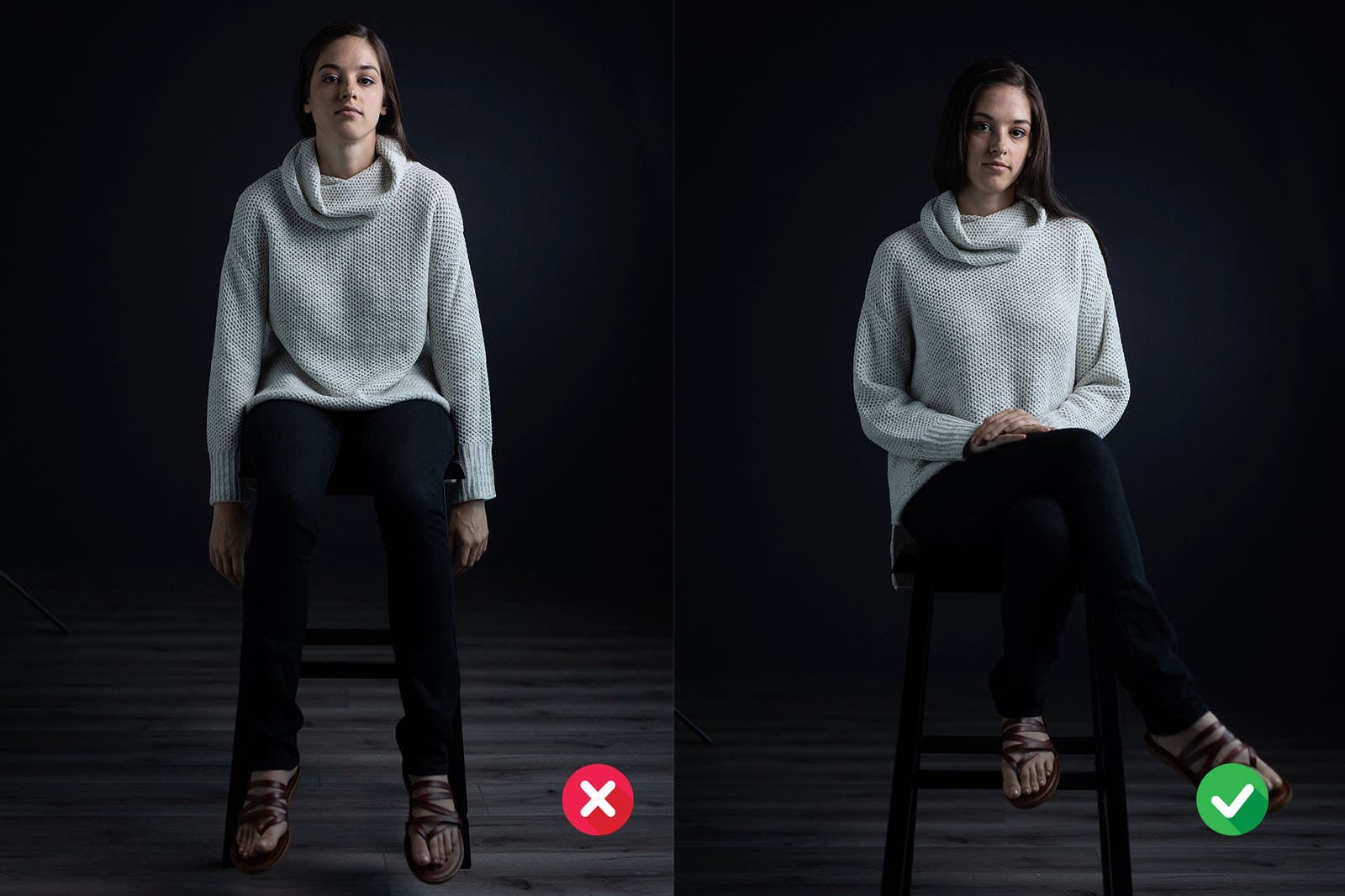 flattering poses for models