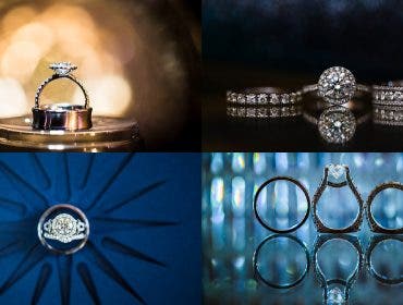 wedding ring photo collage