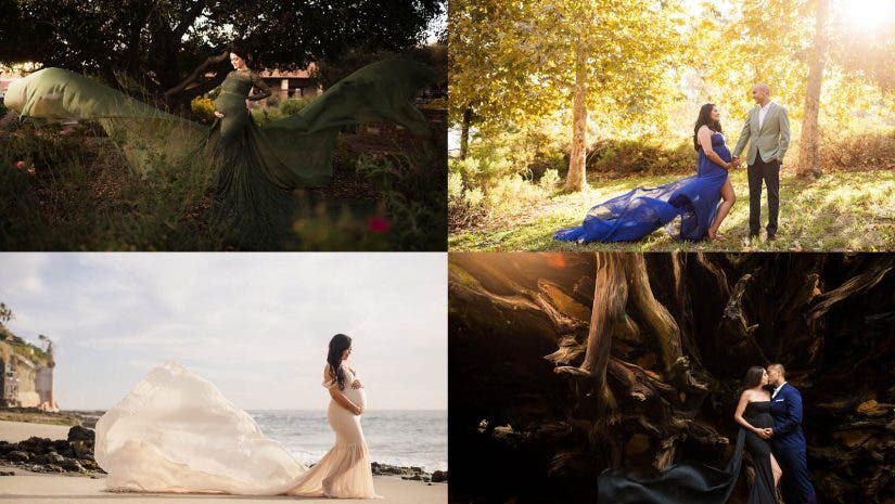 collage of maternity picture ideas for feature