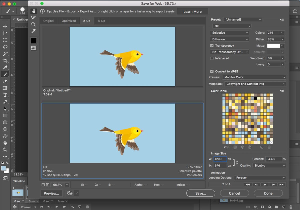 How to Make an Animated GIF in Photoshop export animation gif