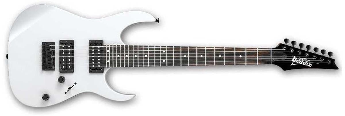 Ibanez GIO Series GRG7221 7-String Electric Guitar, Rosewood Fretboard, White