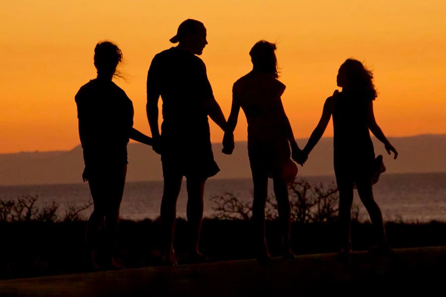 Golden hour family photo