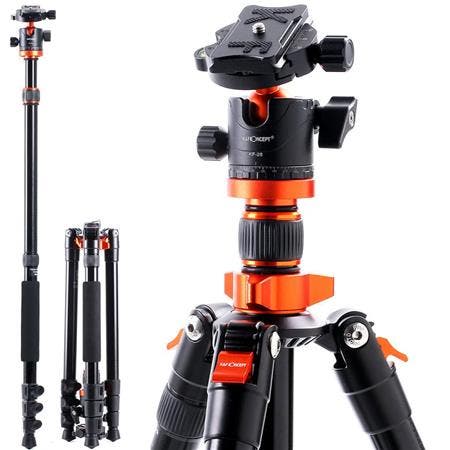K&F Concept SA254M2 Aluminum Tripod with Monopod and Ball Head Kit