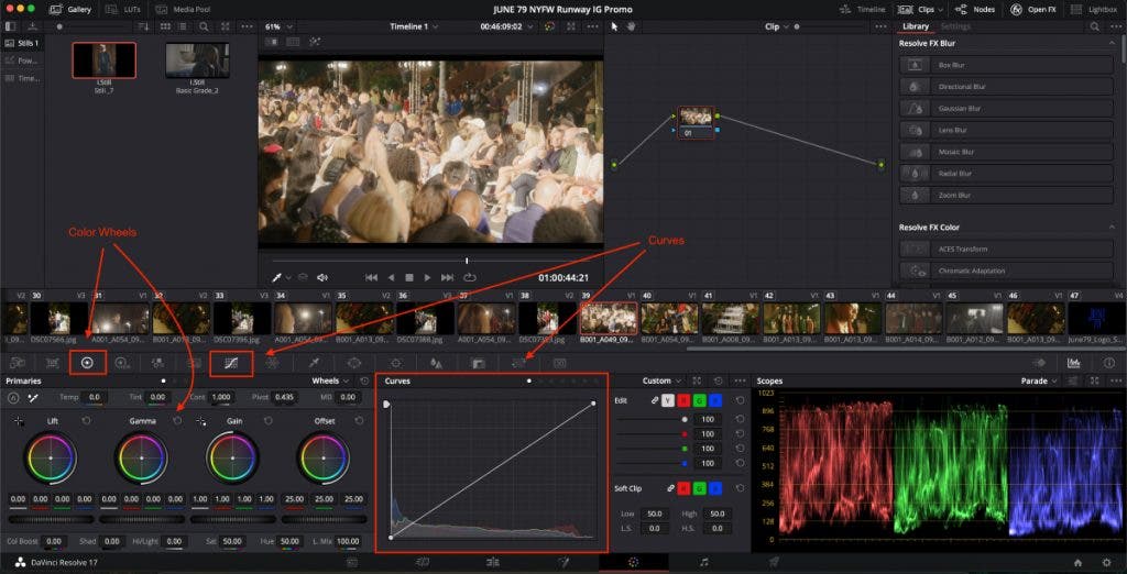 Color Correcting with DaVinci Resolve