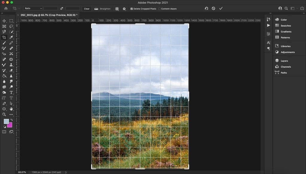 Photoshop Workflow - Initial Cropping