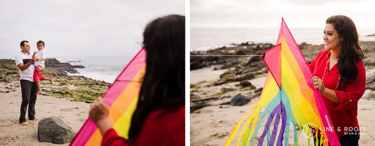 close ups of kite action