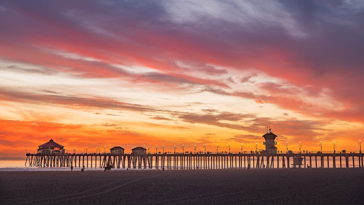 pier at sunset