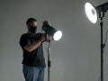 continuous lighting sources in photography studio