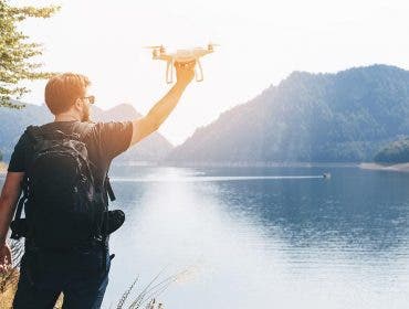 drone pilot doing landscape videography