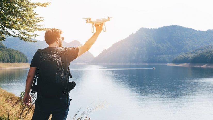 drone pilot doing landscape videography