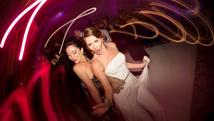 Dutch angle dance floor twist
