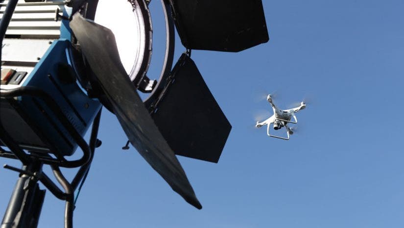 drones on hollywood film movie production