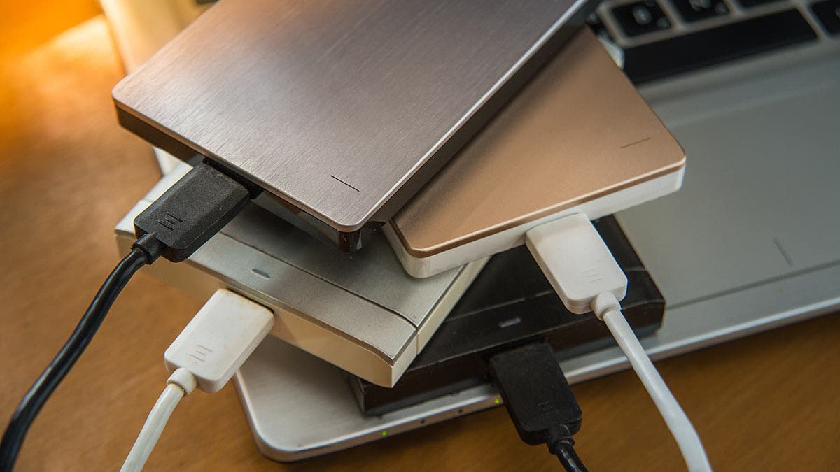external hard drives on laptop