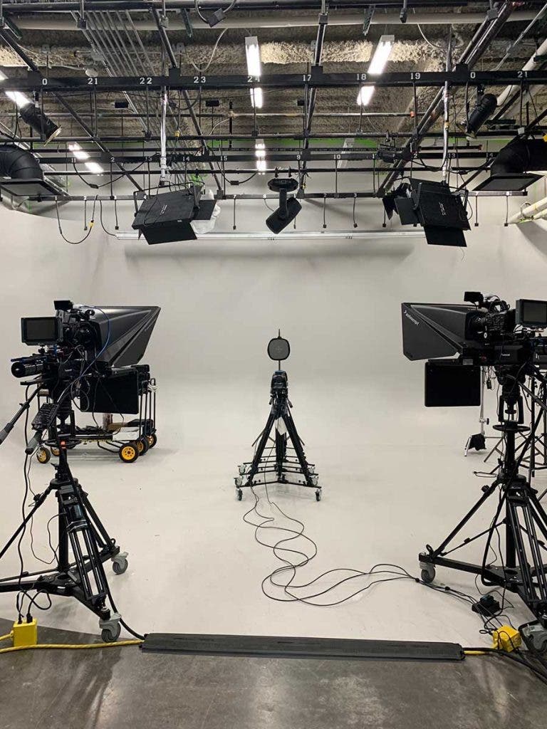 Madison Area Technical College broadcast studio for live streaming