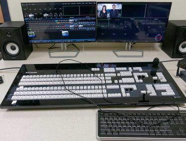 Madison Area Technical College broadcast studio for live streaming