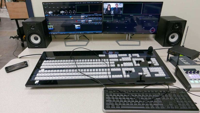 Madison Area Technical College broadcast studio for live streaming
