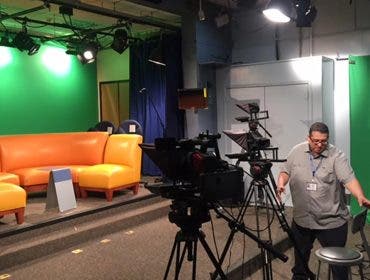 Trinity Elementary School live tv production studio