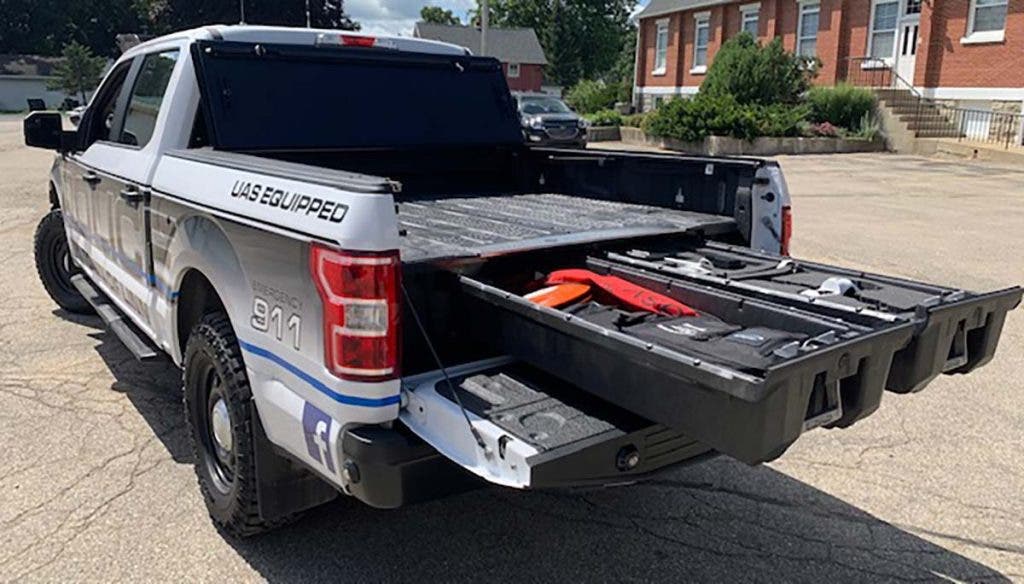 Town of Linn Police Department ford f150 truck with drone deployment technology
