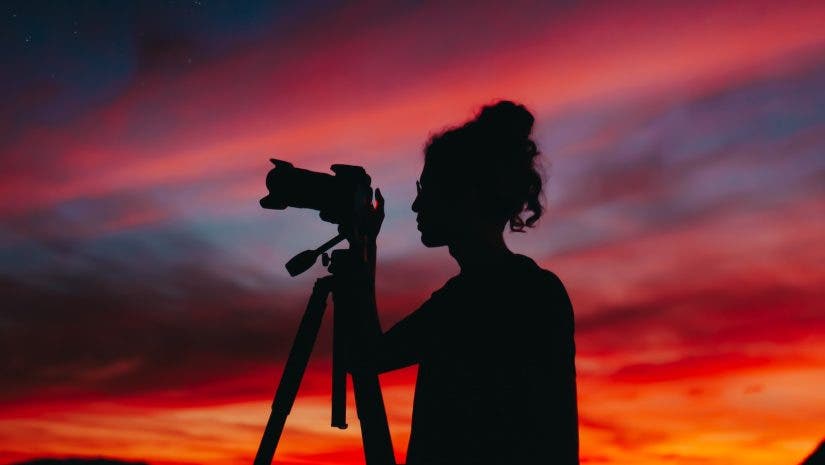 camera on tripod