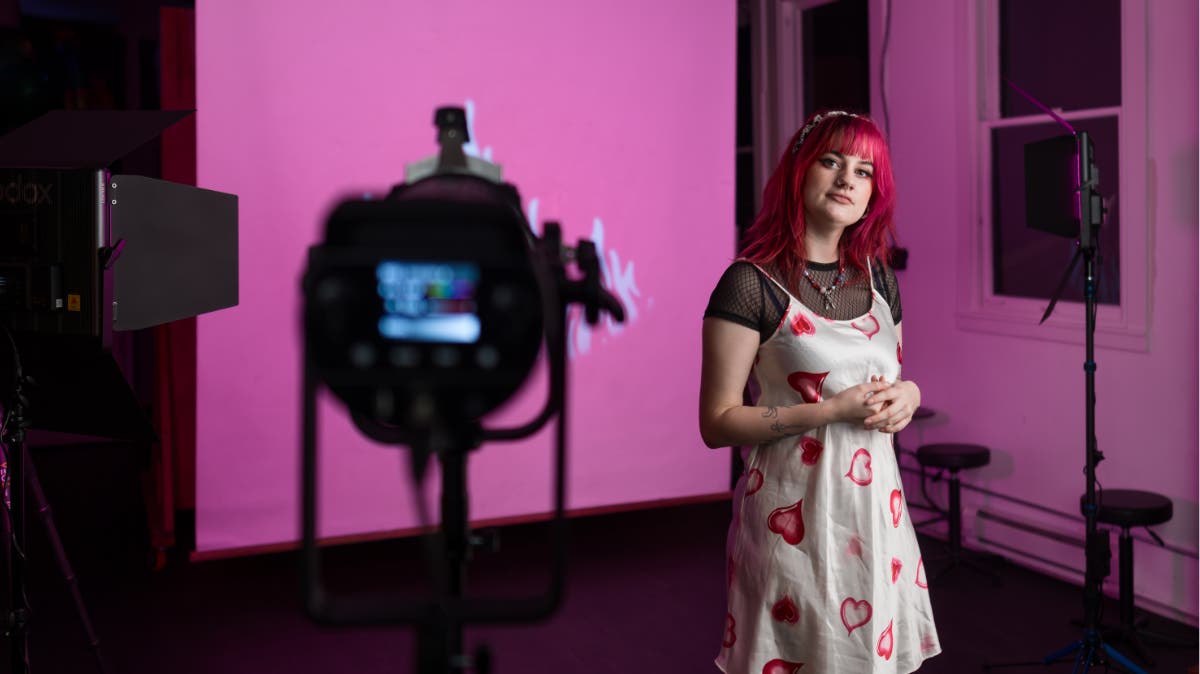 Continuous Light is being used in the studio for a live music recording.