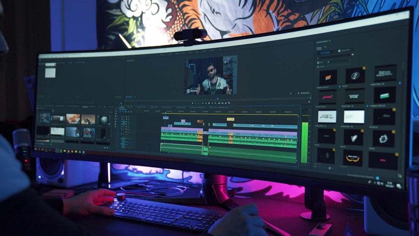 filmmaking editing on screen in premiere pro