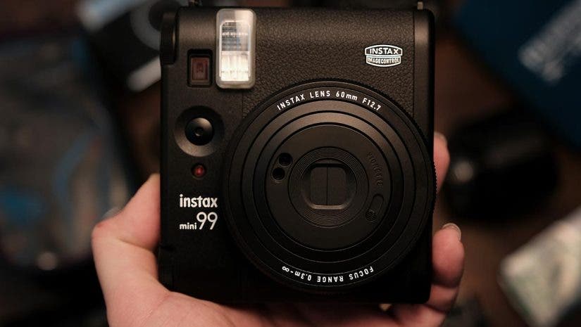 Custodia In PU Per Fujifilm Instax Mini 99 Con Tracolla Regolabile - Copertura Frontale Rimovibile, Nero