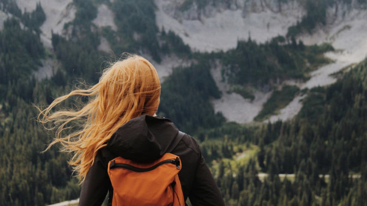 A traveller pauses to take in a beautiful view