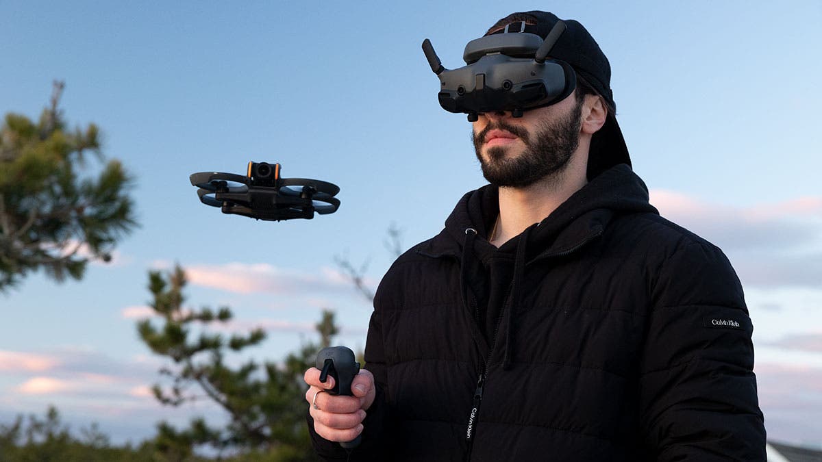 dji avata 2 drone, goggles, and remote control