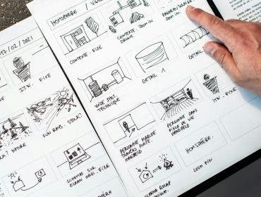 Storyboard to help with shooting sequences