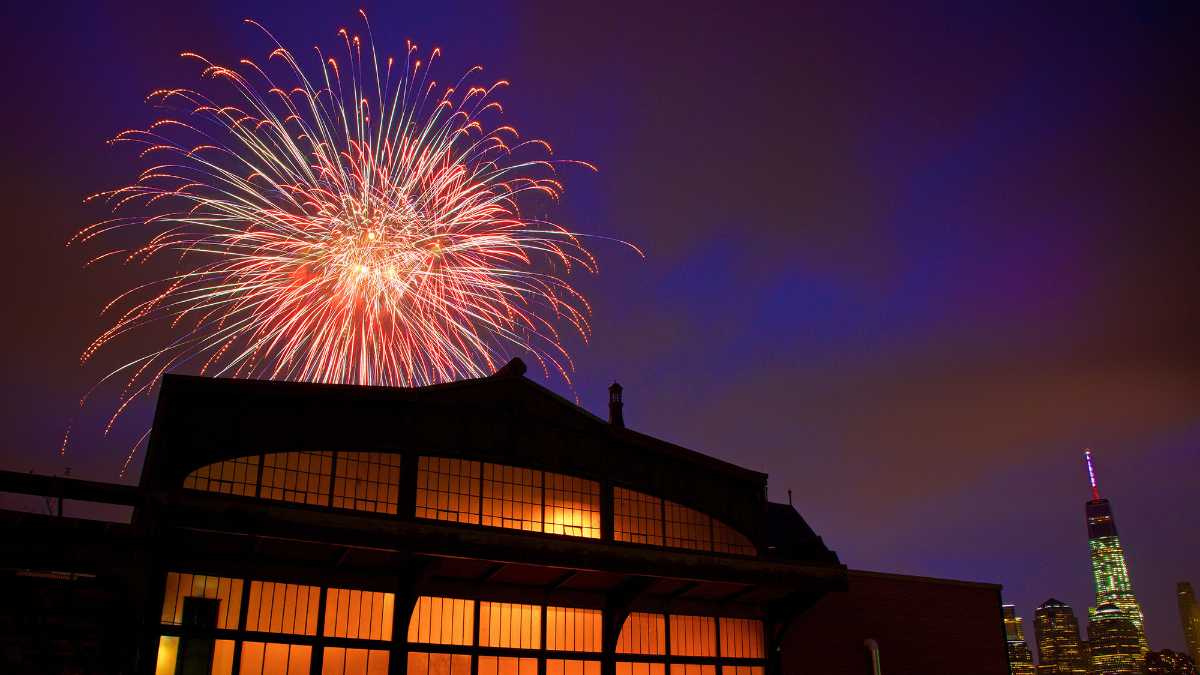 Fireworks at Liberty State Park in New Jersey. Photo by David Bergman.