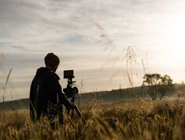 A film school student on set