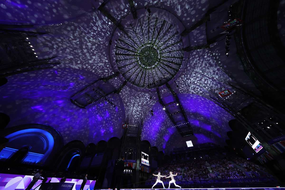 Olympic fencing event crossword