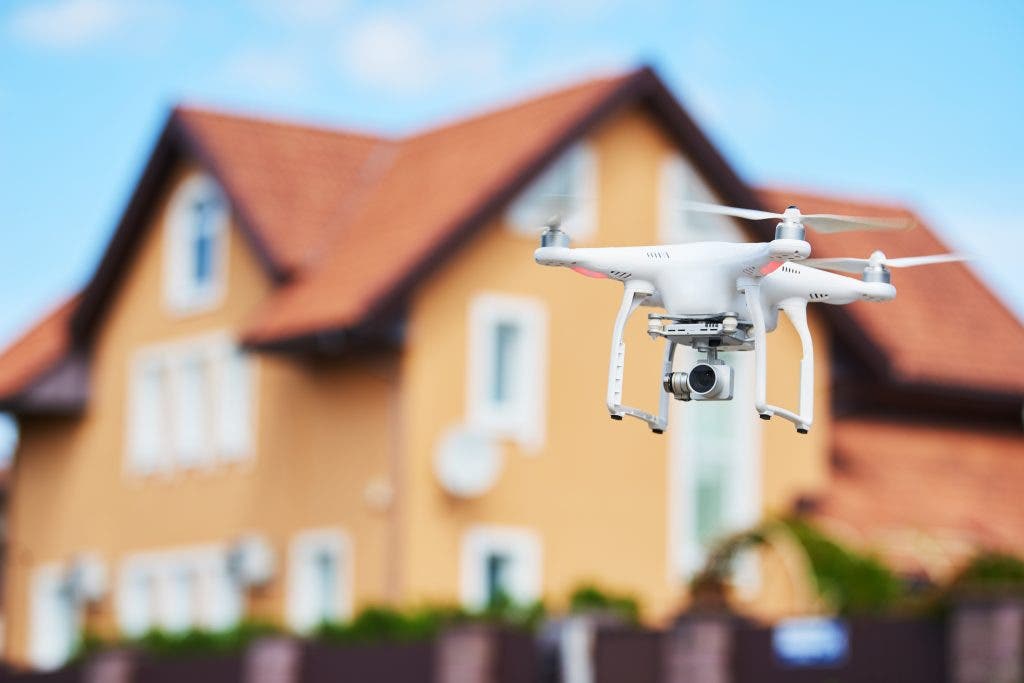 Real estate drone photography inspection