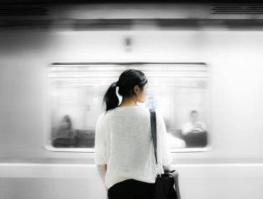 street photographer snaps photo of anonymous girl