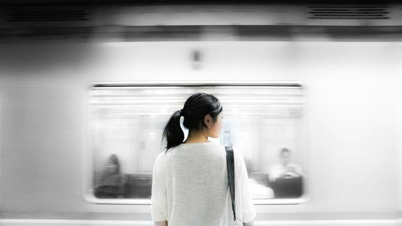street photographer snaps photo of anonymous girl
