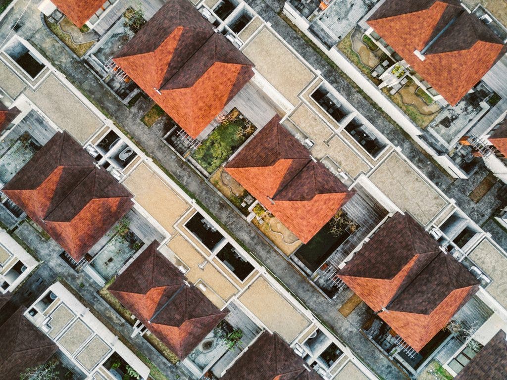 Real estate drone photography example
