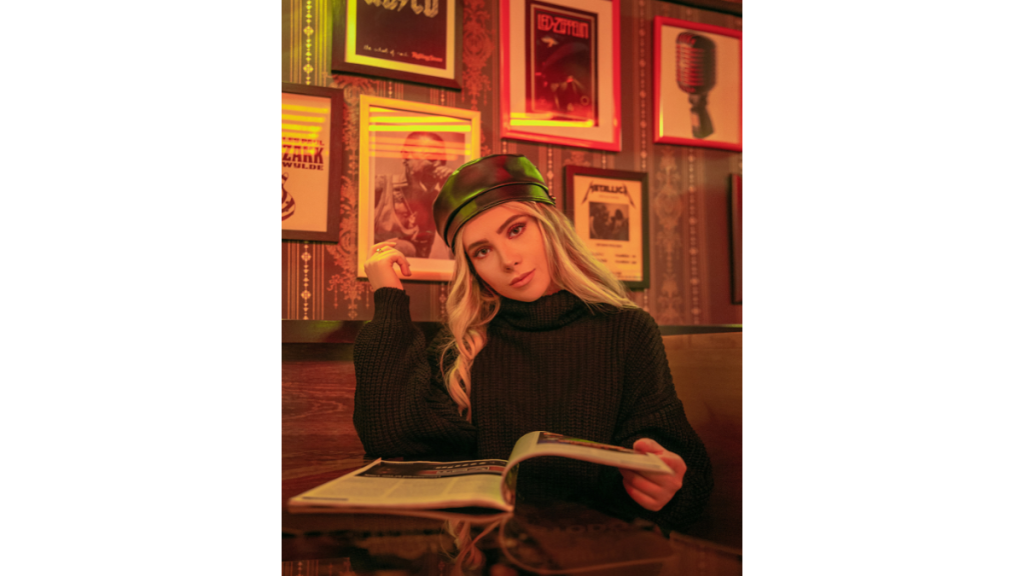 a portrait shot in a diner
