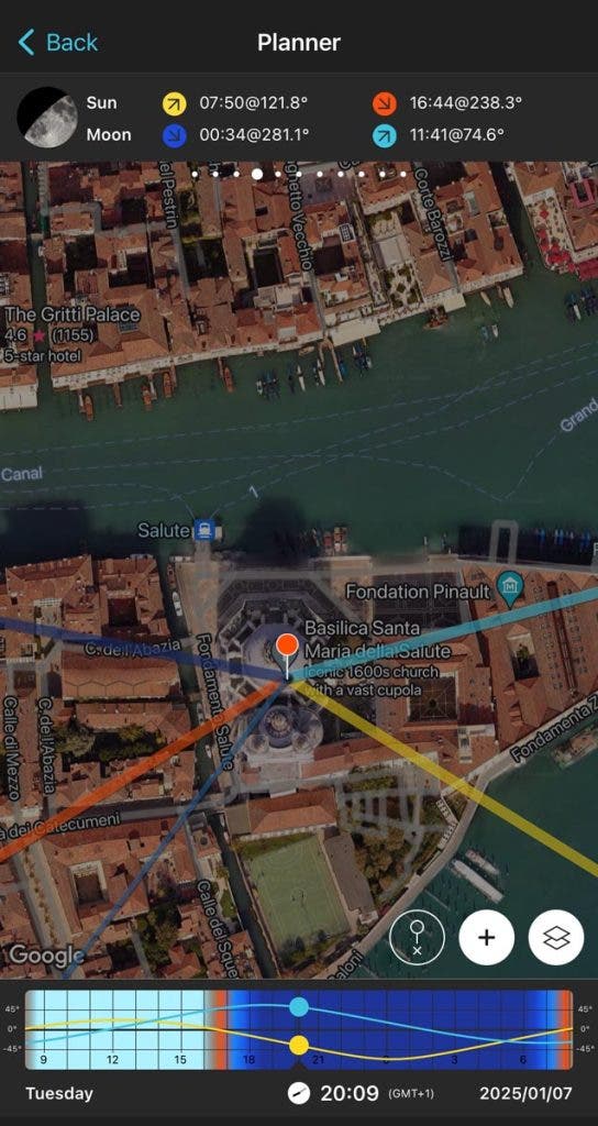 Using photopills to plan your travels