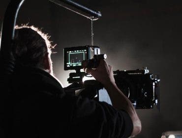 Cinema camera in use