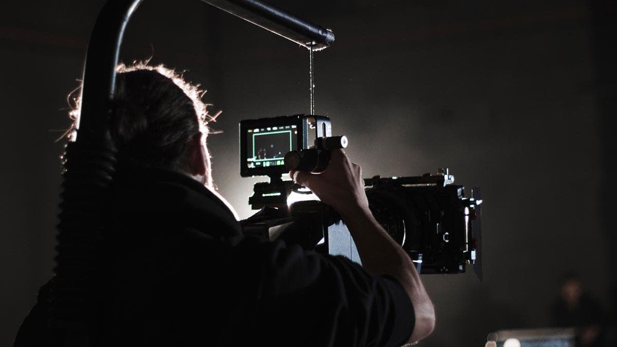 Cinema camera in use