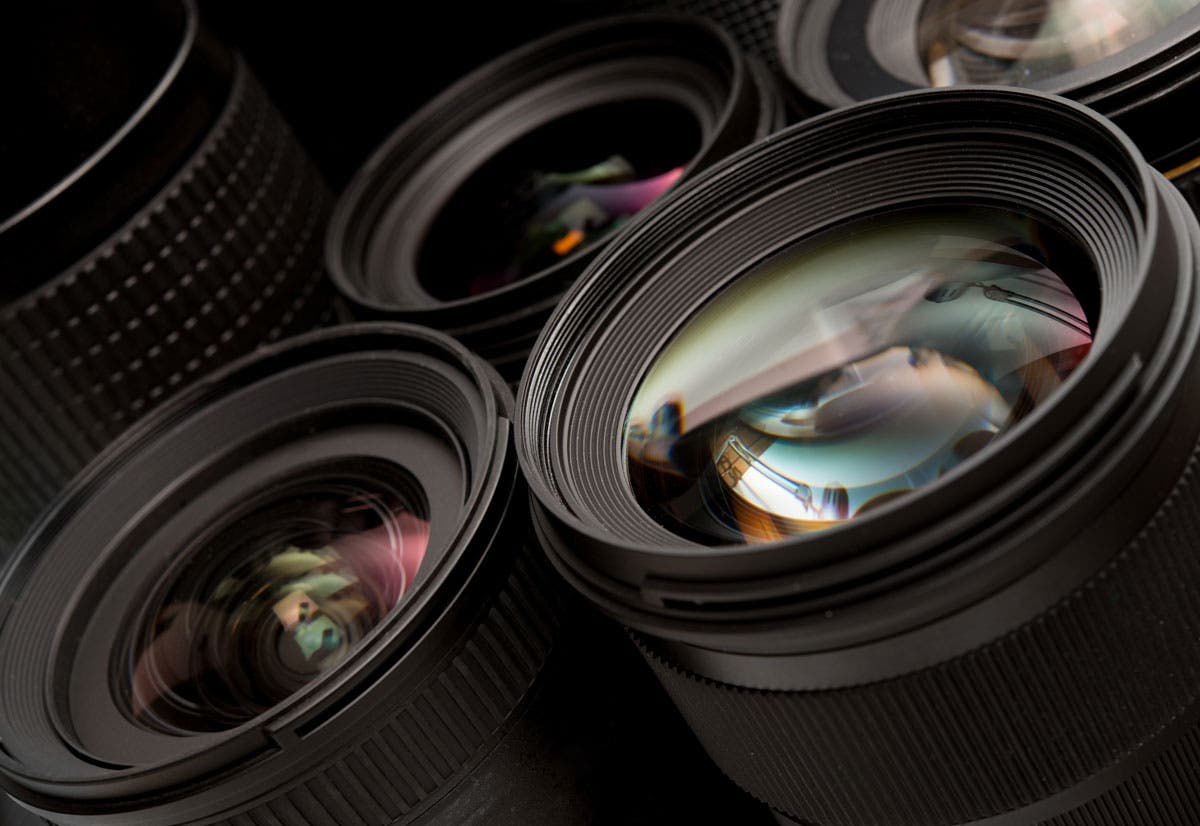 A beautiful display of camera lenses